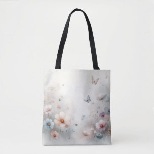 Flower and Buttefly Dance Tote Bag
