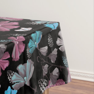 Flower and Butterflies Pattern Tablecloth
