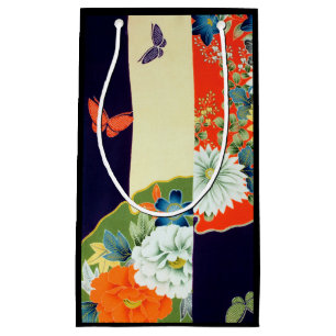 Flower and Butterfly, Japanese Design Small Gift Bag