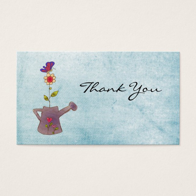 Flower and butterfly thank you (Front)