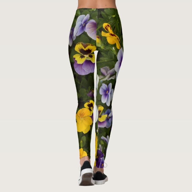 Flower and foliage art leggings (Back)