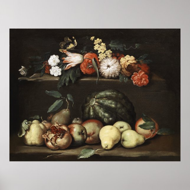 Flower and fruit still life poster (Front)