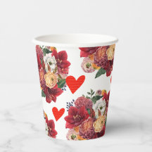 Flower and Heart Romantic Floral Design