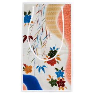Flower and Running Water, Japanese Design Small Gift Bag