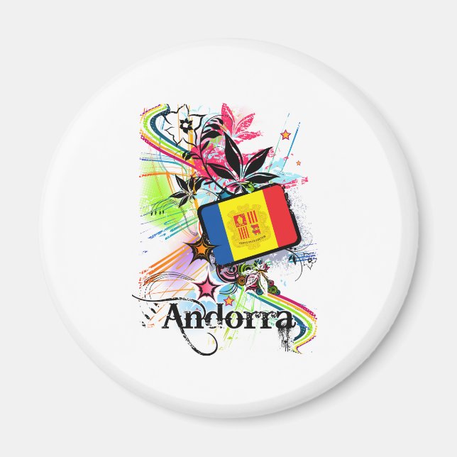 Flower Andorra Magnet (Front)