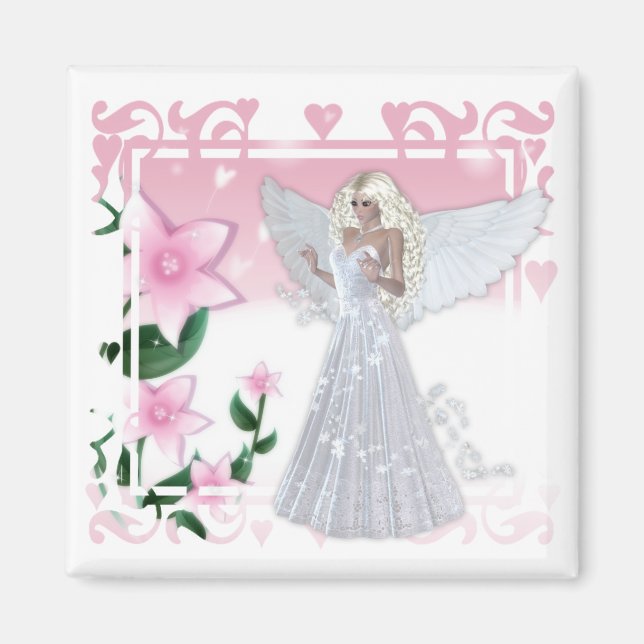 Flower Angel Design Magnet (Front)