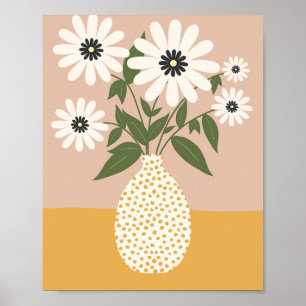 Flower Arrangement In Vase 03 Yellow Poster