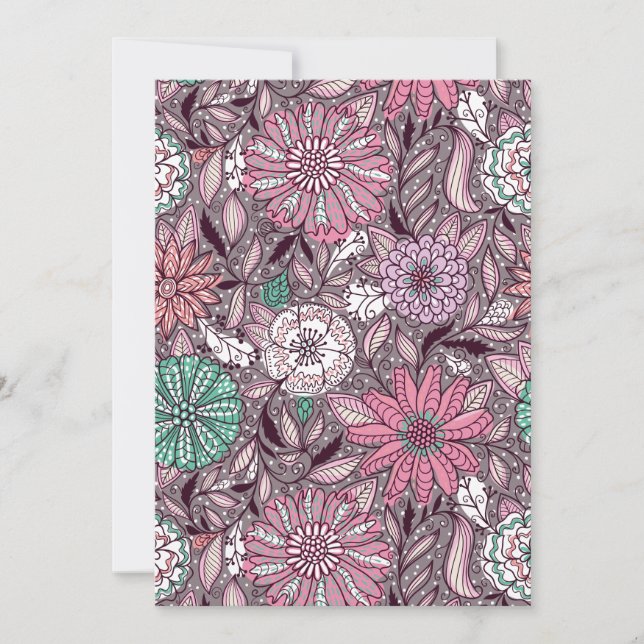 flower arranging patterns holiday card (Front)