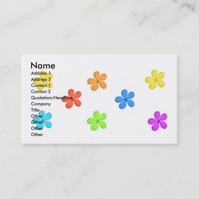 Flower Art Business Card (Front)