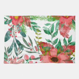 Flower Art Decor Tea Towel