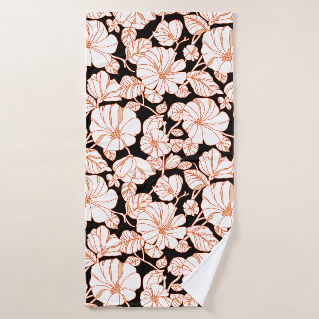 flower art design bath towel (Bath Towel)