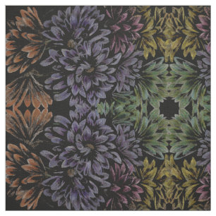 Flower Art Fabric Floral Art Linen Cotton or Poly 