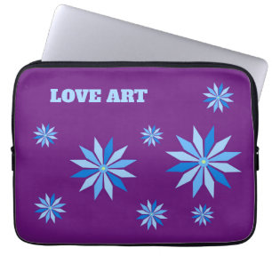 flower art for gift laptop sleeve