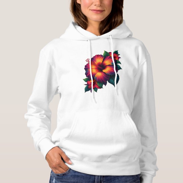 Flower Art Hoodie for Women (Front)