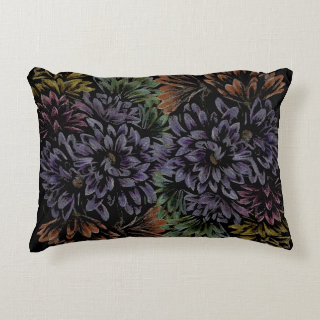 Flower Art Pillow Floral Art Throw Pillows (Front)