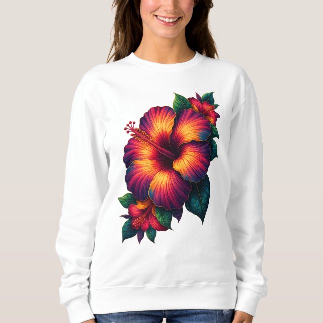 Flower Art Sweatshirt for Women (Front)