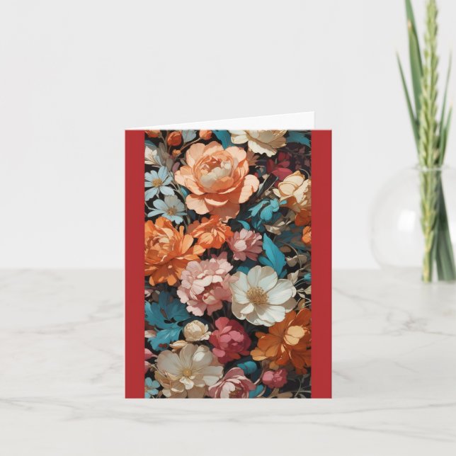 flower art thank you card (Front)