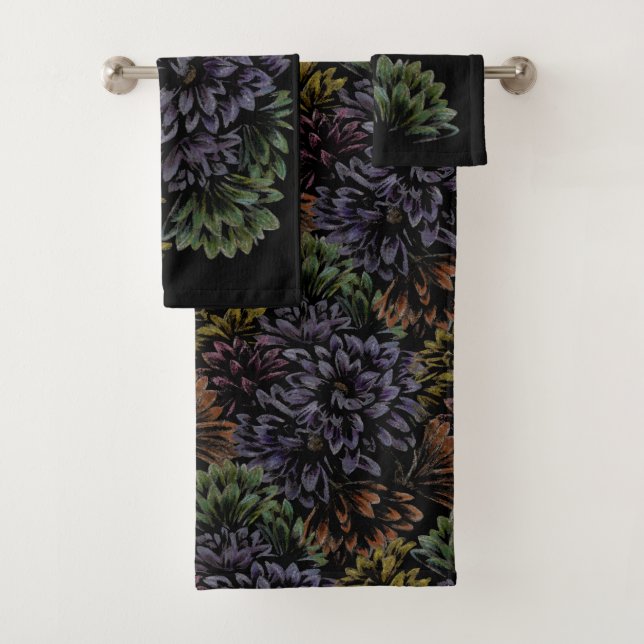 Flower Art Towels Floral Art Towel Sets & Decor (Insitu)
