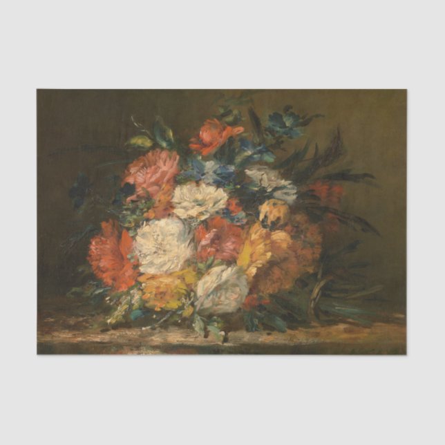 Flower Artwork Floral Still Life Art  Tissue Paper (Front)