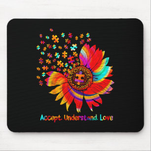 Flower Asd Accept Understand Love Mouse Pad