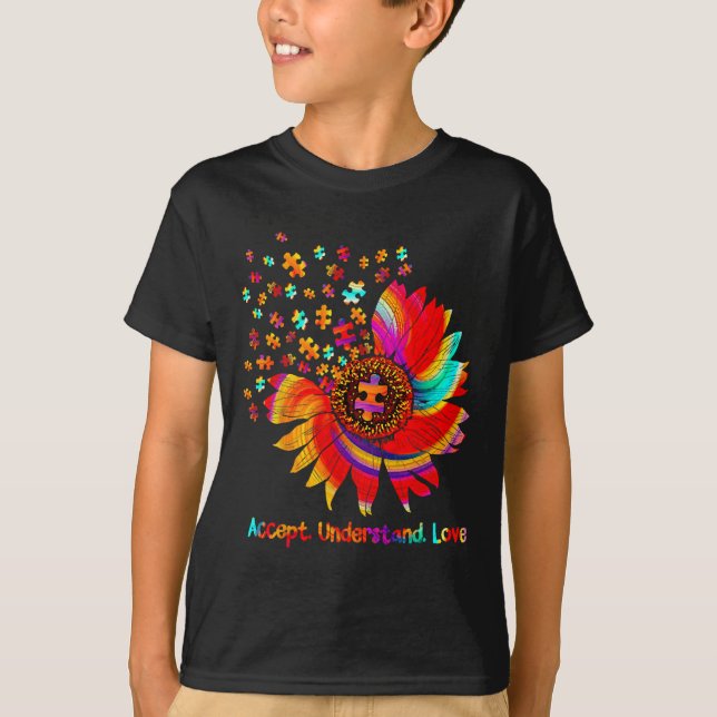 Flower Asd Accept Understand Love  T-Shirt (Front)