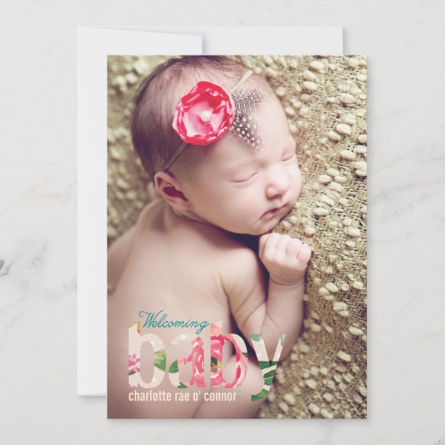 FLOWER BABY ANNOUNCEMENT (Front)