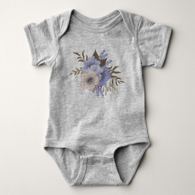 flower baby bodysuit (Front)