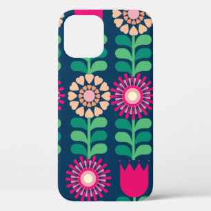 flower background vintage/illustration iPhone 12 case