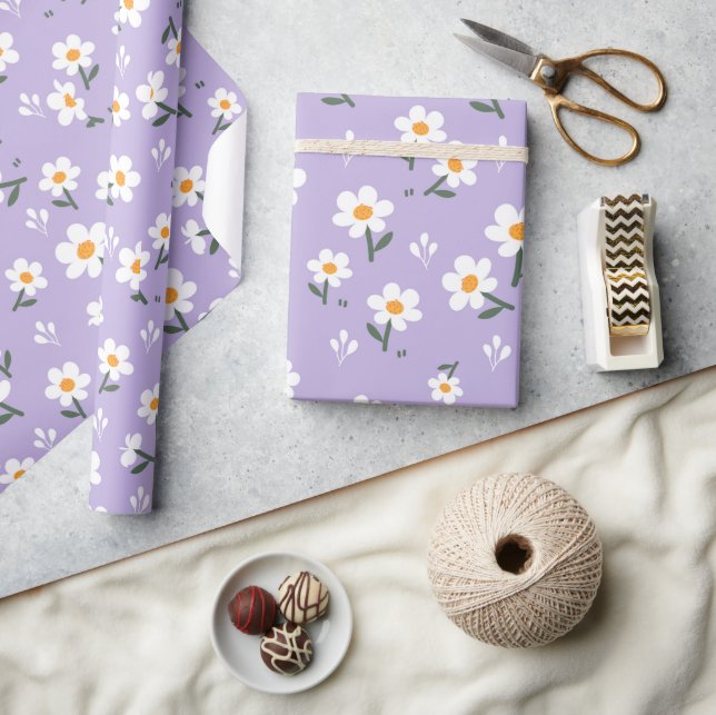 Flower Background  Wrapping Paper (Crafts)