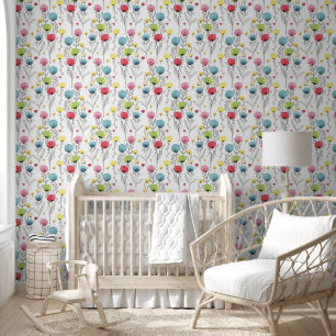 Flower Balloon Smooth Peel and Stick Wallpaper