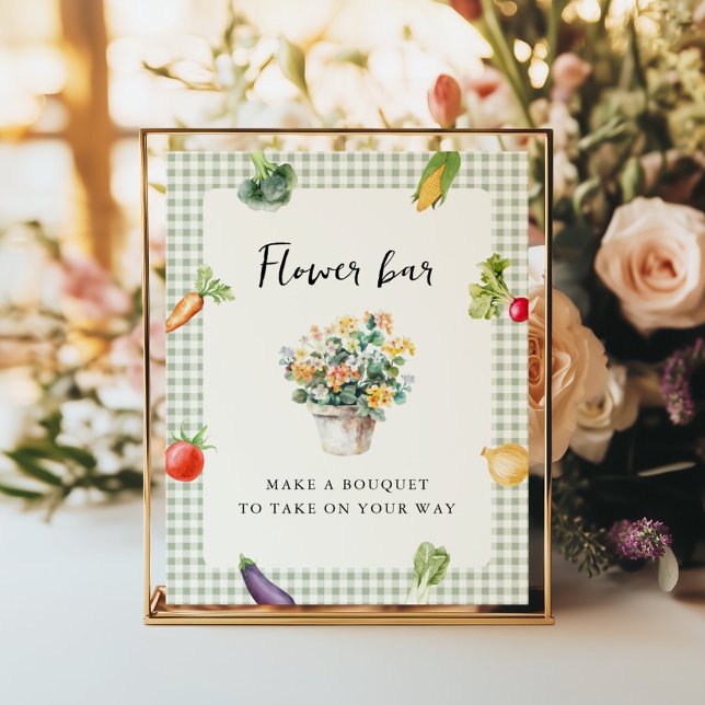 Flower Bar Bridal Shower Table Sign Off The Market (Creator Uploaded)