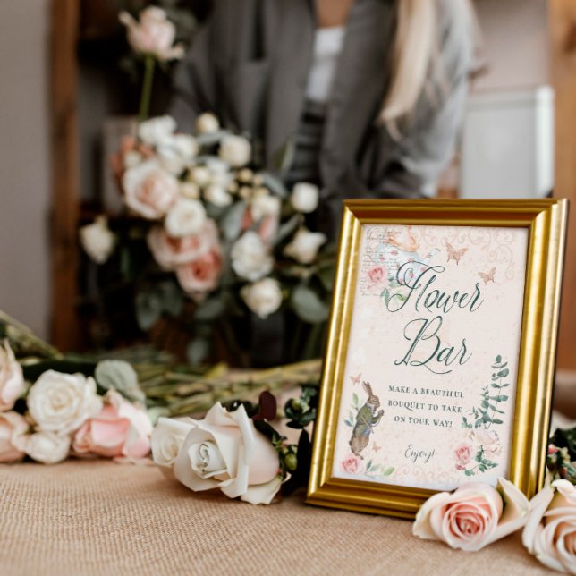 Flower Bar Fairytale Vintage Alice In Wonderland  Poster (Flower Bar Fairytale Vintage Alice In Wonderland Poster)