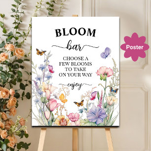 Flower Bar or Wildflower Bloom Bridal Shower Poster