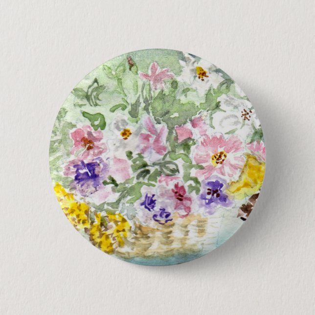 'Flower Basket' Button (Front)