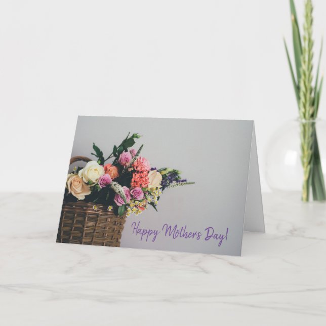 Flower Basket Mother's Day Card (Front)