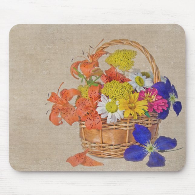 Flower Basket Mouse Pad (Front)