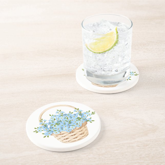 Flower Basket Stone Coaster (Side)