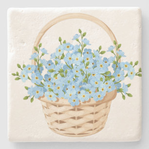 Flower Basket Stone Coaster