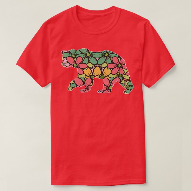 Flower Bear Premium 734  T-Shirt (Design Front)