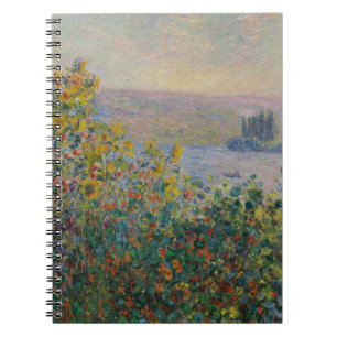 Flower Beds at Vetheuil by Claude Monet Spiral Notebook