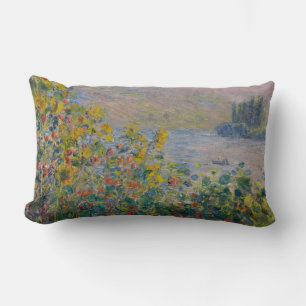 Flower Beds at Vétheuil - Claude Monet Lumbar Cushion