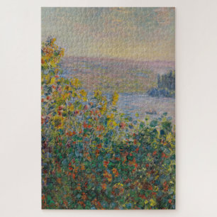 Flower Beds at Vétheuil, Impressionist Landscape Jigsaw Puzzle