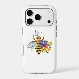 Flower bee with wild plants