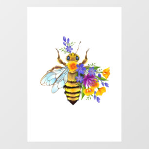Flower bee with wild plants
