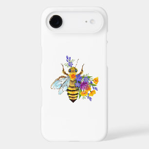 Flower bee with wild plants