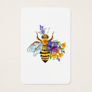 Flower bee with wild plants