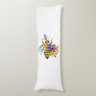 Flower bee with wild plants body cushion