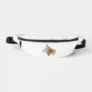Flower bee with wild plants bum bags