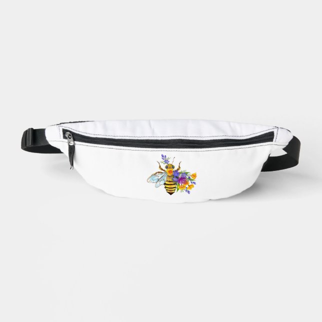 Flower bee with wild plants bum bags (Front)