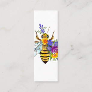 Flower bee with wild plants calling card